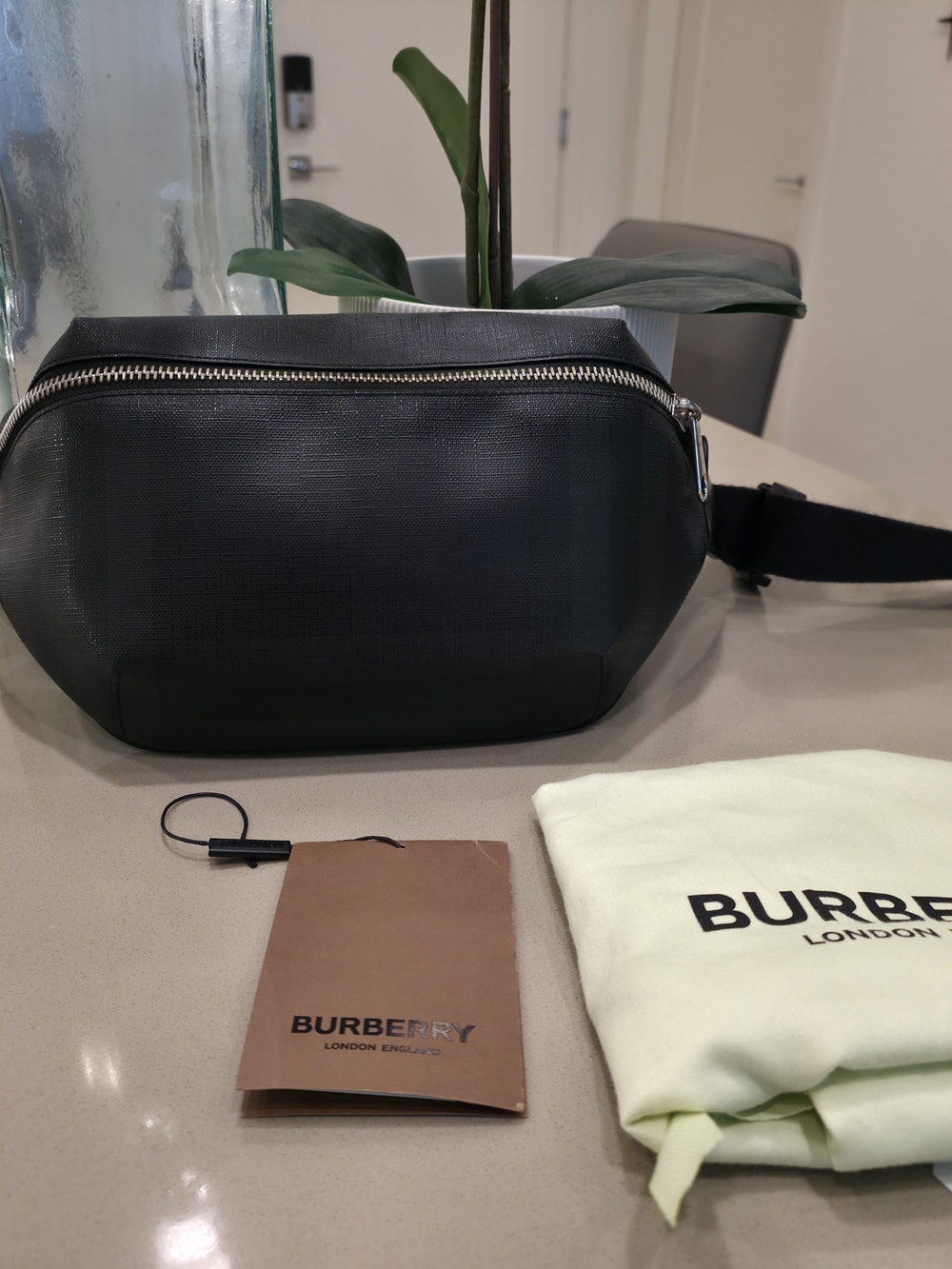 Burberry Smoke Check Plaid Belt Bag Bumbag